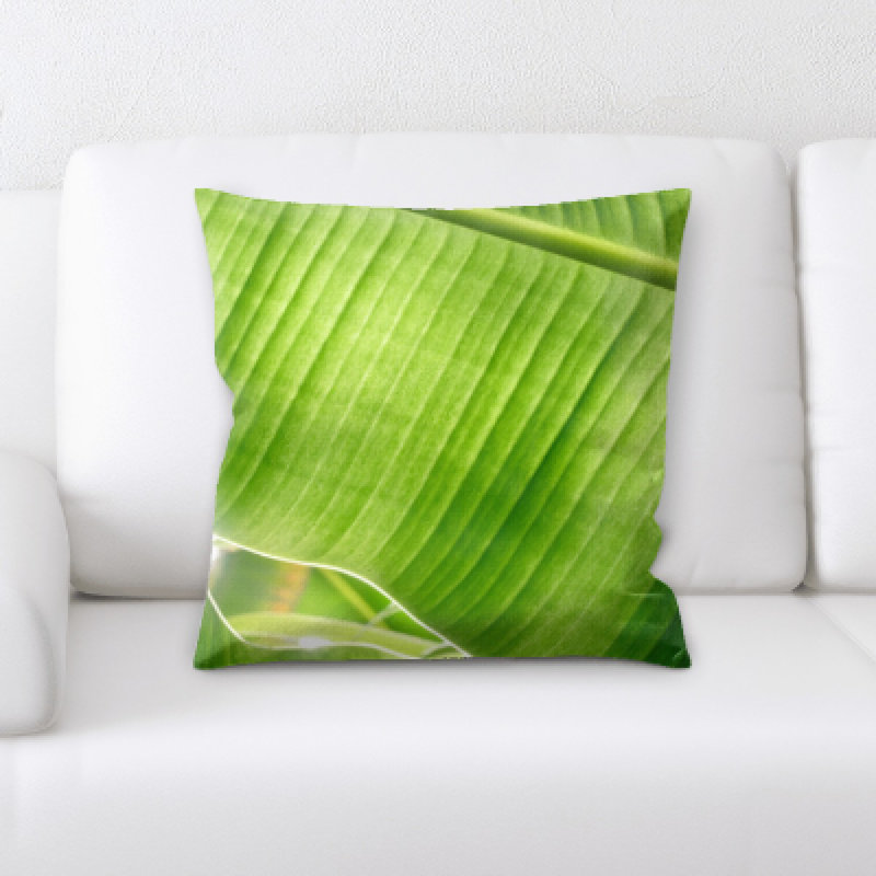 Coussin décoratif à feuilles