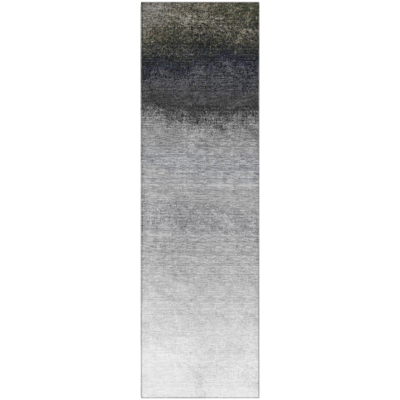 Premium Machine Washable Ariel Ombre Rug, Runner 2'3" x 7'6"