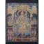 Shiv Parvati assis sur Nandi | Couleurs traditionnelles avec or 24 carats | Structure en bois de teck