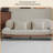 86.61"White Polyester Sofa