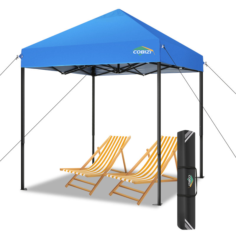 Tente de réception pliable 6,5 x 6,5 pi, imperméable, stable, commerciale et haute performance, Bleu