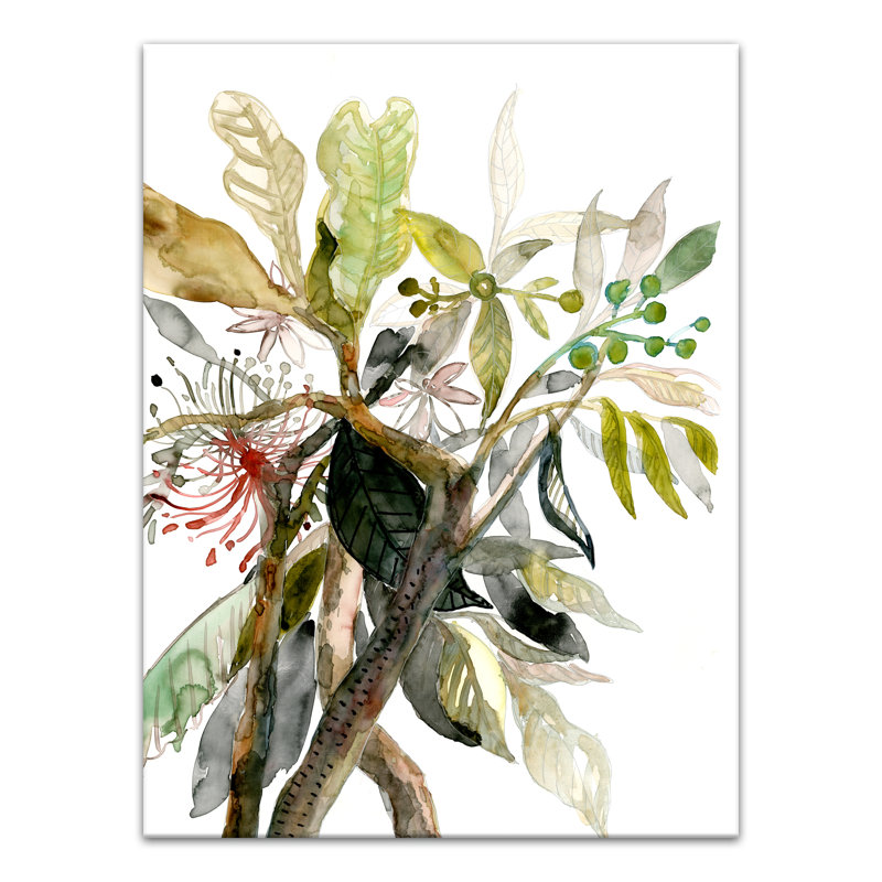 « floral wildflower arrangement », reproduction de peinture à l’aquarelle sur toile