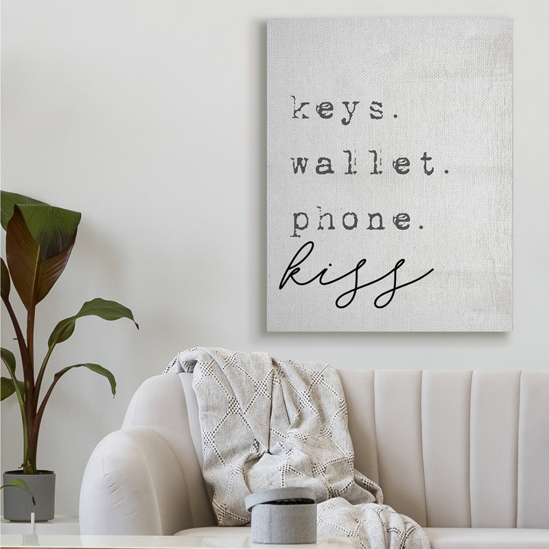 «Keys Wallet» par Daphne Polselli, H 48 po x l 36 po, Toile tendue