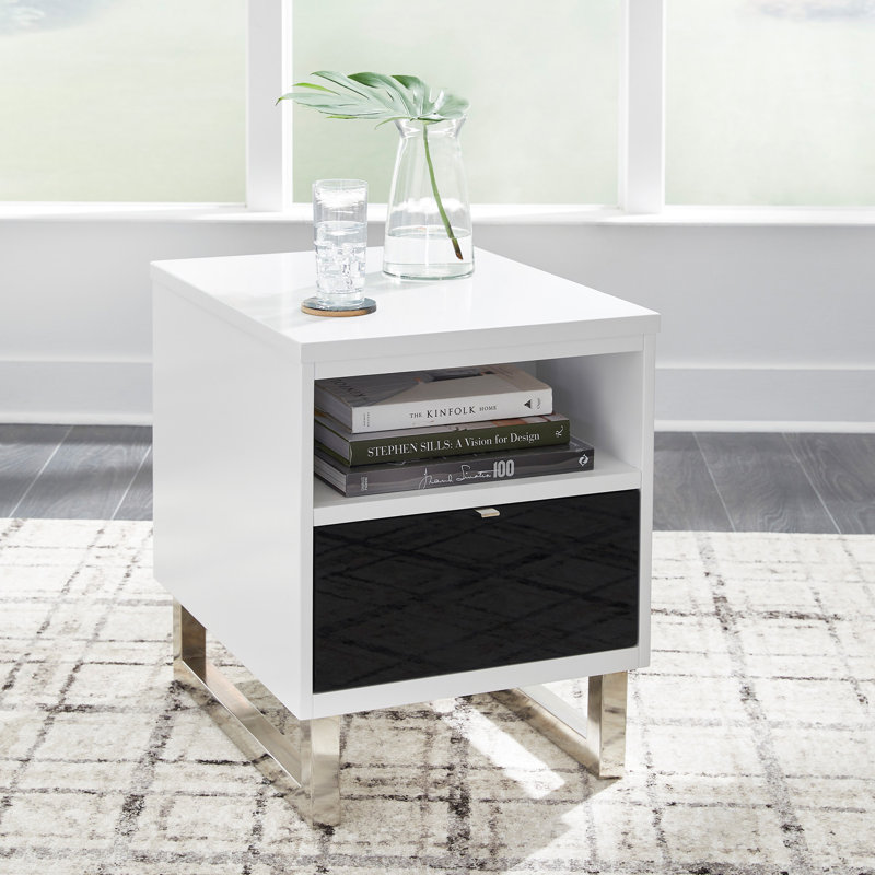 Bolette End Table with Storage and Built-In Outlets