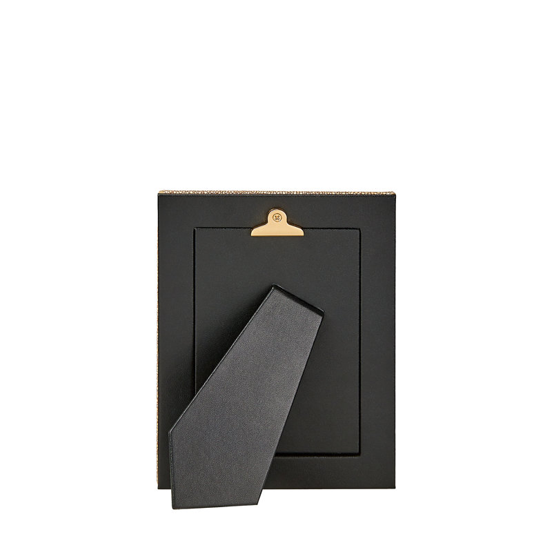 Leather Picture Frame, 4" W x 6" H, Stone