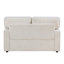 Causeuse rembourrée en chenille beige moderne avec coussins décoratifs Canapé confortable à 2 places