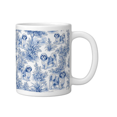 Dog Ceramic Mug, White, 11oz