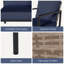 Chaise d'extérieur en osier avec structure en métal, coussins-714662474