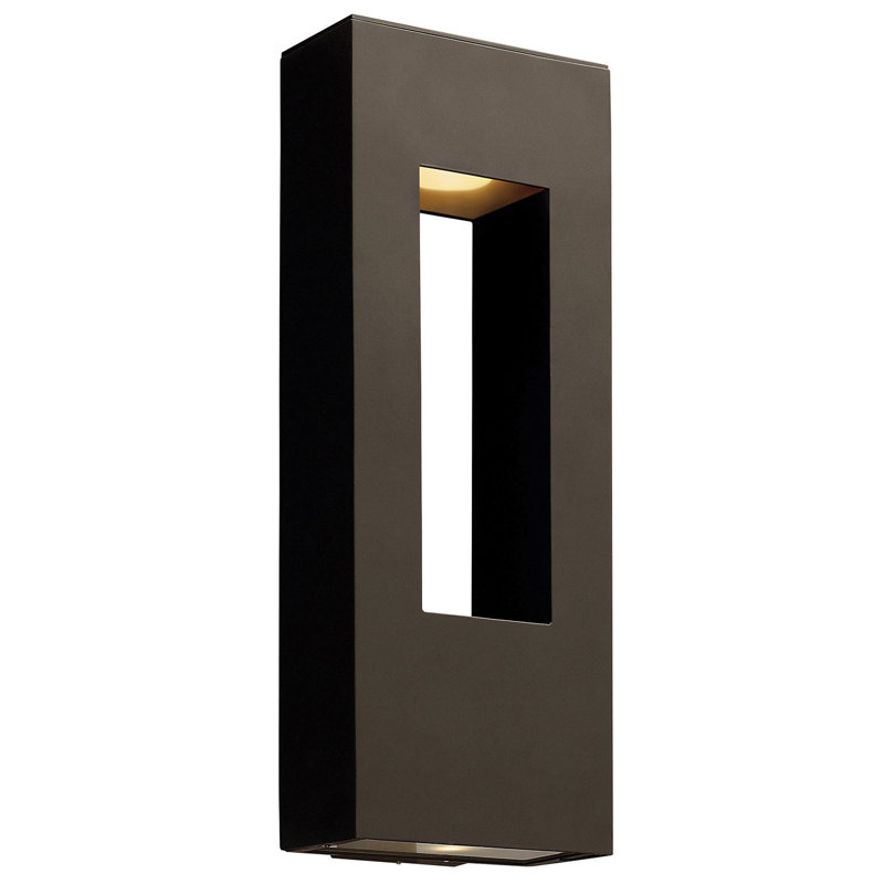 Très grande applique murale Atlantis, H 36 po x l 12 po x P 4 po, Bronze