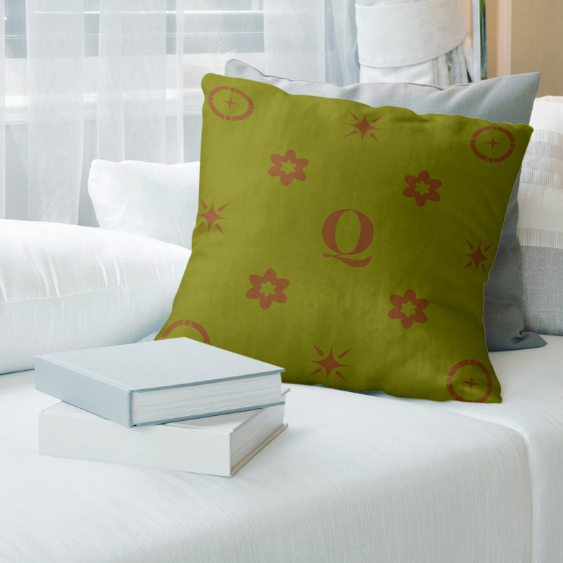 Coussin en polyester Spun, Oui, Vert/rouge