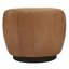 Fauteuil demi-tonneau pivotant en cuir véritable Marcy
