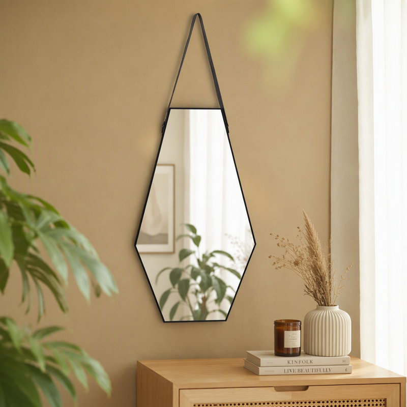 Miroir mural 18x1,6x31,5 "Hexagonal