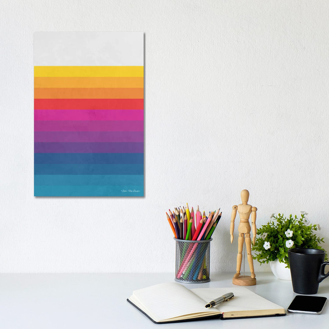 Vintage Retro Lines I by Seven Trees Design - Wrapped Canvas Graphic Art
