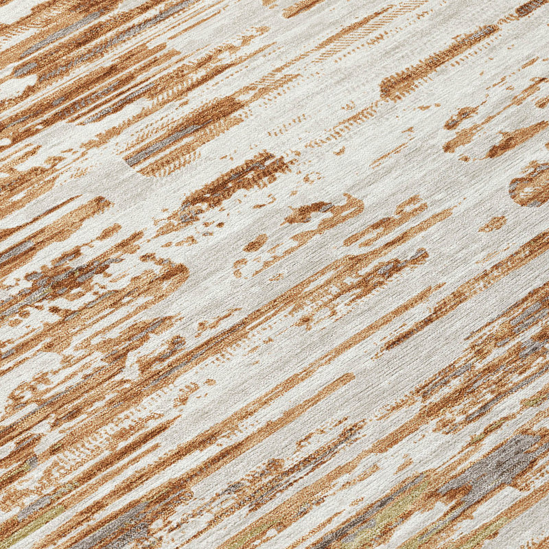 Machine Washable Indoor/Outdoor Chantille ACN2767 Modern Rug, 8' x 10', Copper