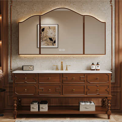 Modern American-style bathroom cabinet.