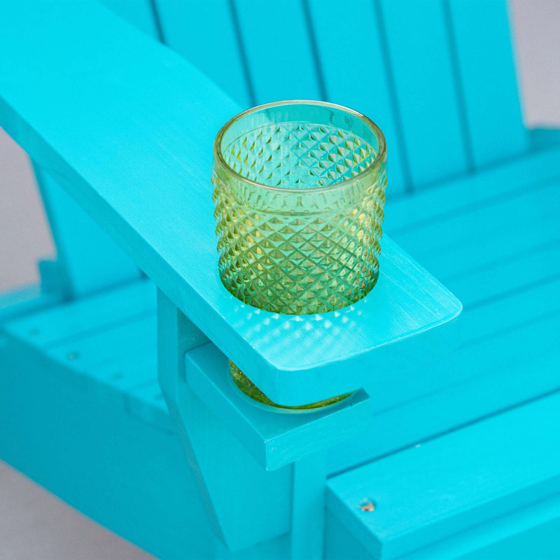 Chaise Adirondack d'extérieur Abilene, bois, Turquoise