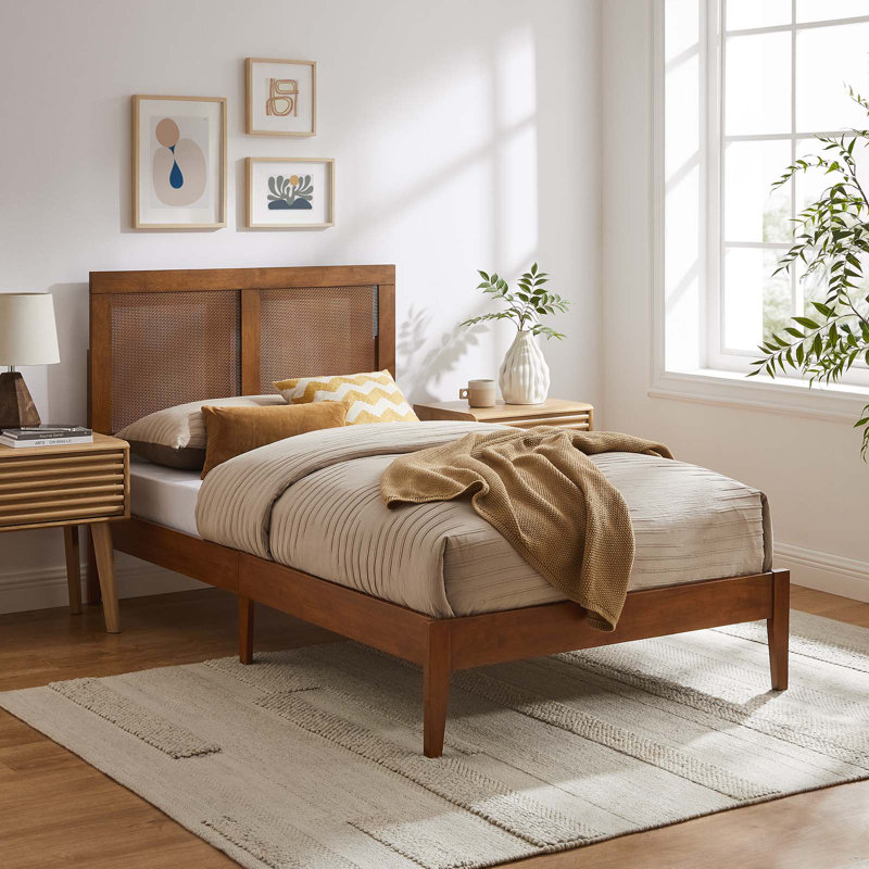 Modway Sirocco Bed, Twin, Walnut