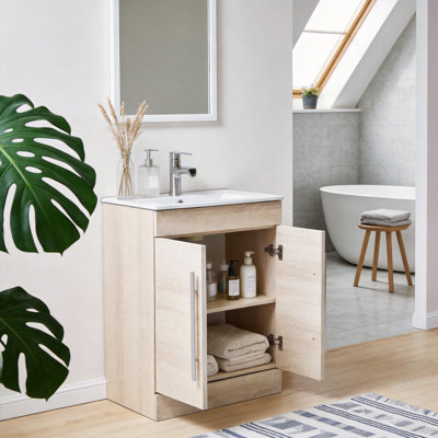 Meuble-lavabo simple autoportant 24 po Modern Mood Grain