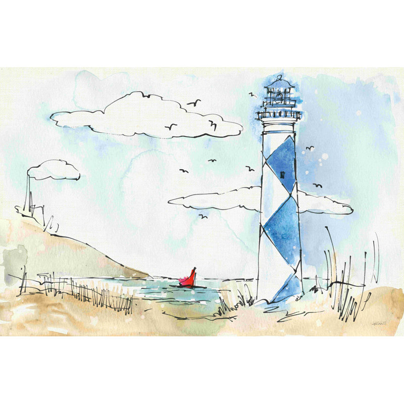 Coastal Life III bleu / brun, H 8 po x l 12 po