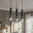 1-Light Modern Crystal Kitchen Island Pendant LED Light Cylinder Style