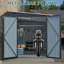 Remise de rangement extérieure en acier galvanisé 6X8pi avec portes doubles verrouillables