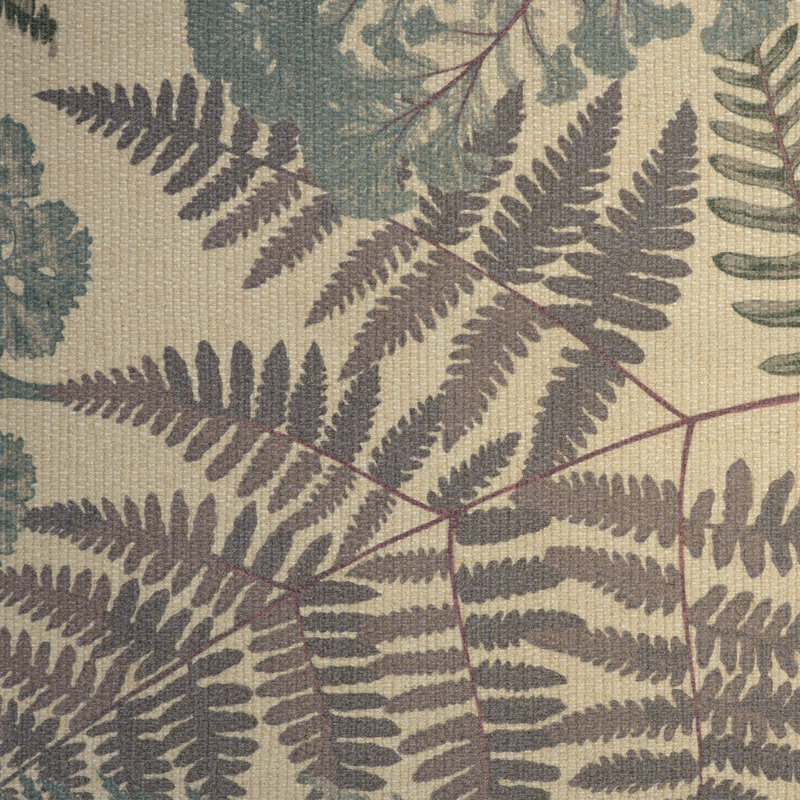 Ferndale - Botanical Design Print Upholstery Fabric, Parchment