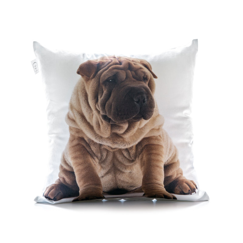 Sharpei Cotton Throw Pillow