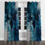 Teal and Black Aqueous Whimsy I - Modern Blackout Grommet Curtain - 1 Panel-1218122988-1218232868