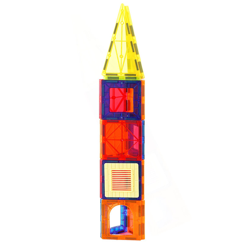 Magnetic Tiles Magnetic Building Toy 55 PCS Magnet Blocks For Kids 3D Set