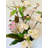 Faux Silk Geranium Arrangement in Vase