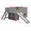 Lit mezzanine bas combiné avec glissade et tablettes-2056298288