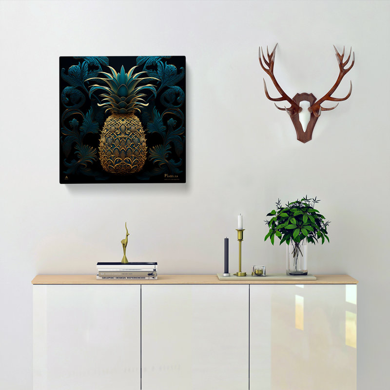 Pineapple Paisley - Wrapped Canvas, 50cm H x 50cm W x 3cm D