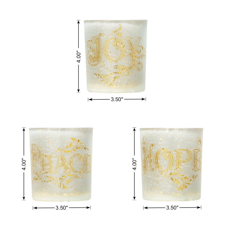 Ensemble de 3 porte-bougies en verre