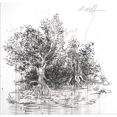 India Ink Tree Print