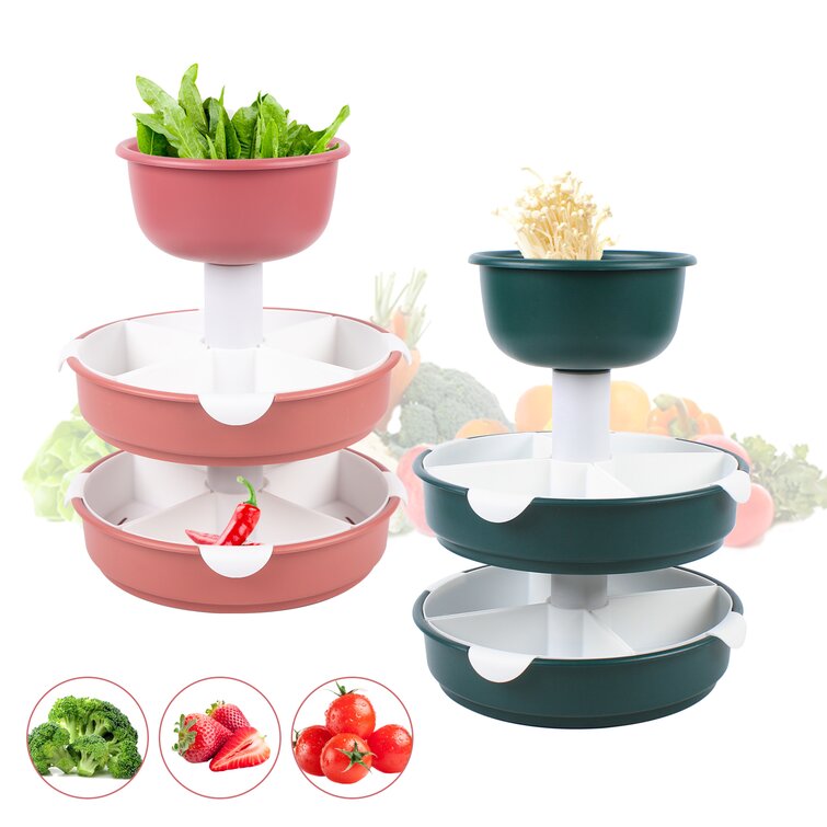 three-layer rotating hot pot platter compartment