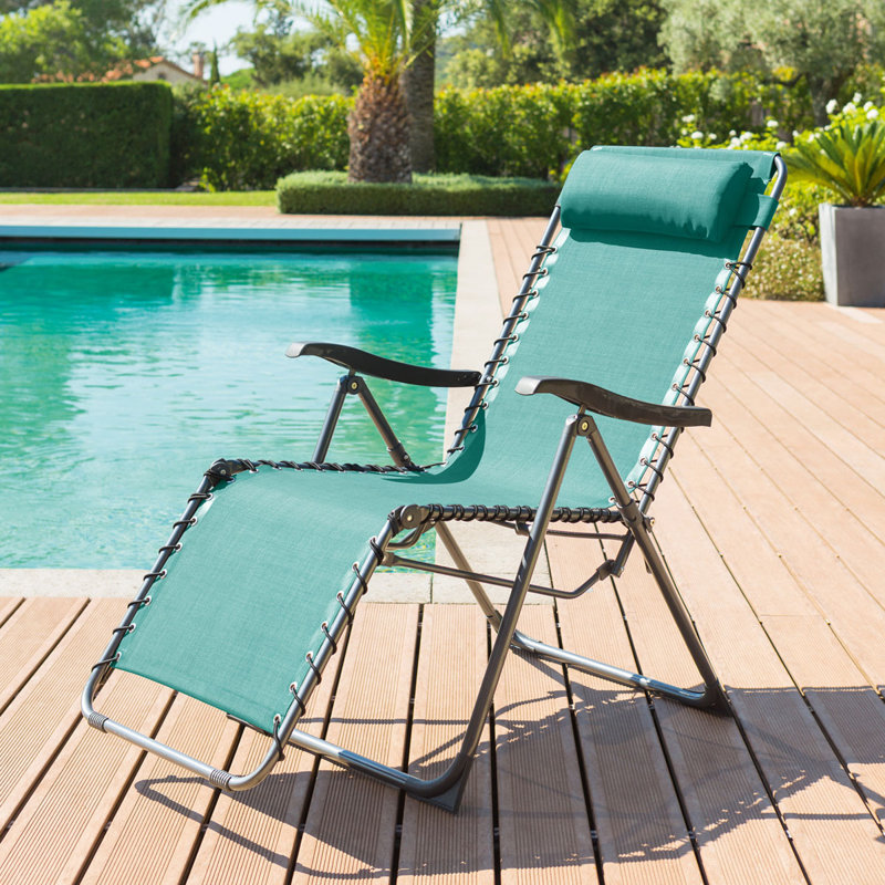 Courteney Folding Zero Gravity Chair, Turquoise