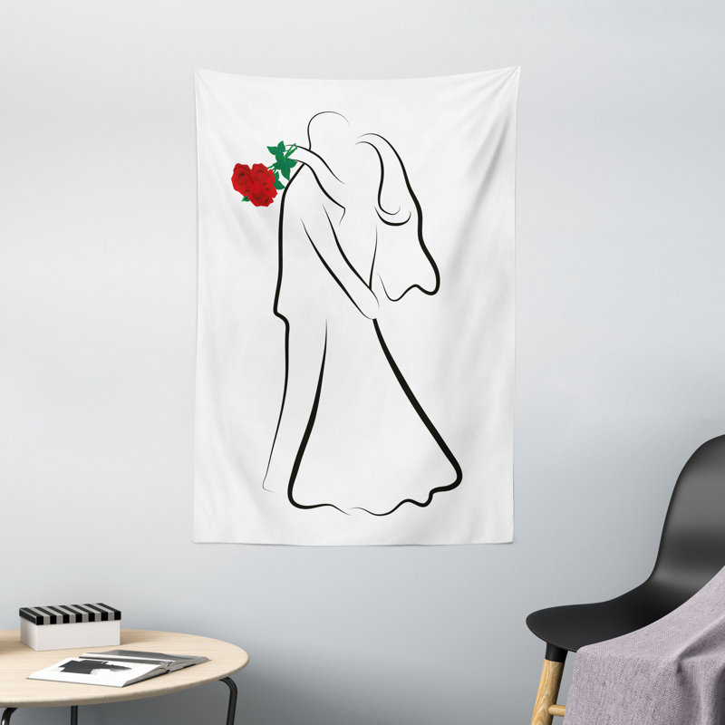 Tapisserie de mariage en polyester, H 60 po x l 40 po