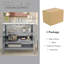 Meuble-lavabo simple 36 po avec lavabo en céramique et comptoir, meuble-lavabo avec tablette réglable et tablette ouverte-233334822