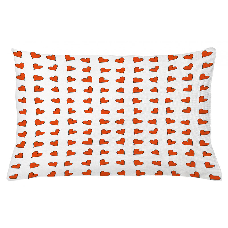 Housse de coussin lombaire intérieur/extérieur romantique, 16 po x 26 po