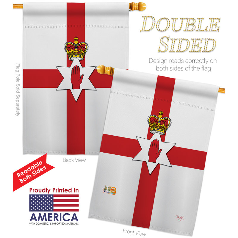 "northern ireland flags of the world ireland" , impressions de polyester de 2 côtés 40 x 28 po ensemble de drapeau