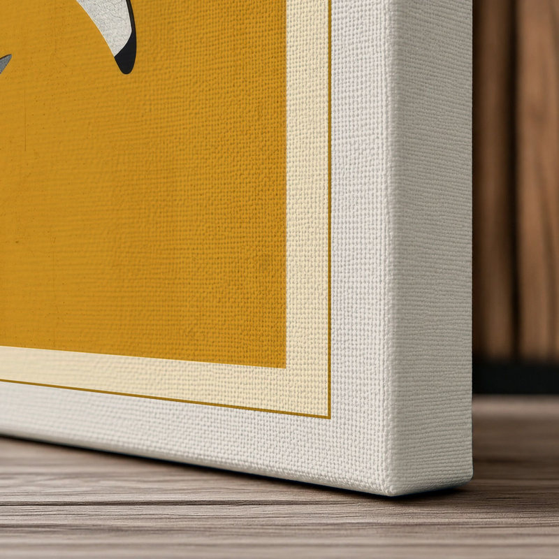 Great White Below Mid-Century - Wrapped Canvas, 18x12 - 45.7 x 30.5 cm, Cream Border