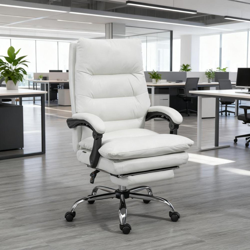 Fauteuil de bureau ergonomique à massage, confort en microfibre, poste de travail moderne