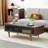 Rectangular solid wood rock plate coffee table-990799662