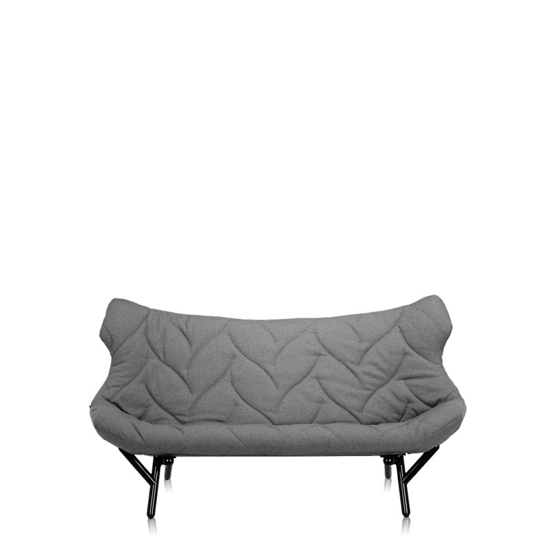 Causeuse Foliage, Gris Trevira ™, Noir
