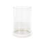 Electra cole and grey glass pillar candle holder with white marble base Perry-1914252390