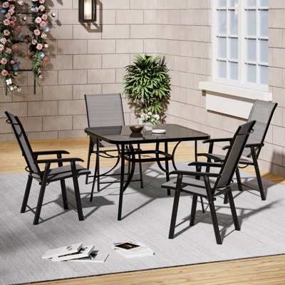 Katrine 4 - Person Patio Dining Set Square Table