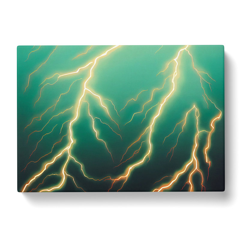 Ideal Lightning Bolt - Wrapped Canvas, 35cm H x 50cm W x 3cm D