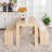 Space-Saving Wood Dining Table Set For 4, Dining Table Set With 2 Benches-1446748685-1446748687-1446748675