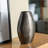 Aluminum Layered Chisel Oval Vase