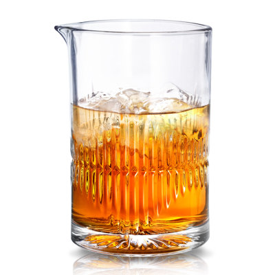 KITESSENSU Premium Cocktail Mixing Glass 23oz - Crystal Cocktail Mixer Bar Accessories to Mix & Stir - Heavy Duty Mixing Pitcher with Weighted Bottom - Classic Bar Tools Bartender Accessories